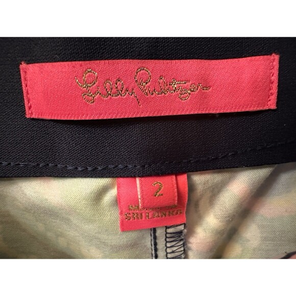 Lilly Pulitzer Womens Size 2 Kelly Stretch Pant High Tide Navy She's Got Sol EUC - Picture 7 of 8